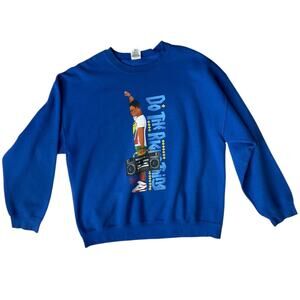 Do The Right Thing Movie Radio Raheem Sweatshirt Blue XL Gildan Heavy Blend